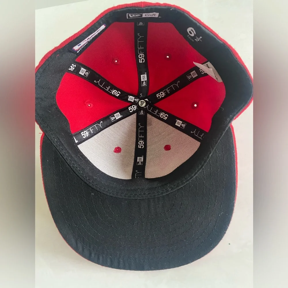 Philadelphia Phillies Hat MLB New Era‎ 59Fifty On Field Cap Hat Red Size 6 1/2